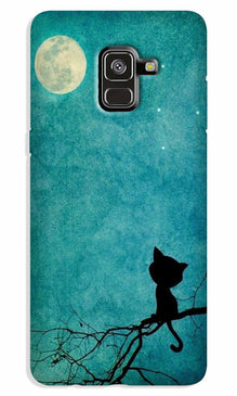 Moon cat Case for Galaxy A8 Plus