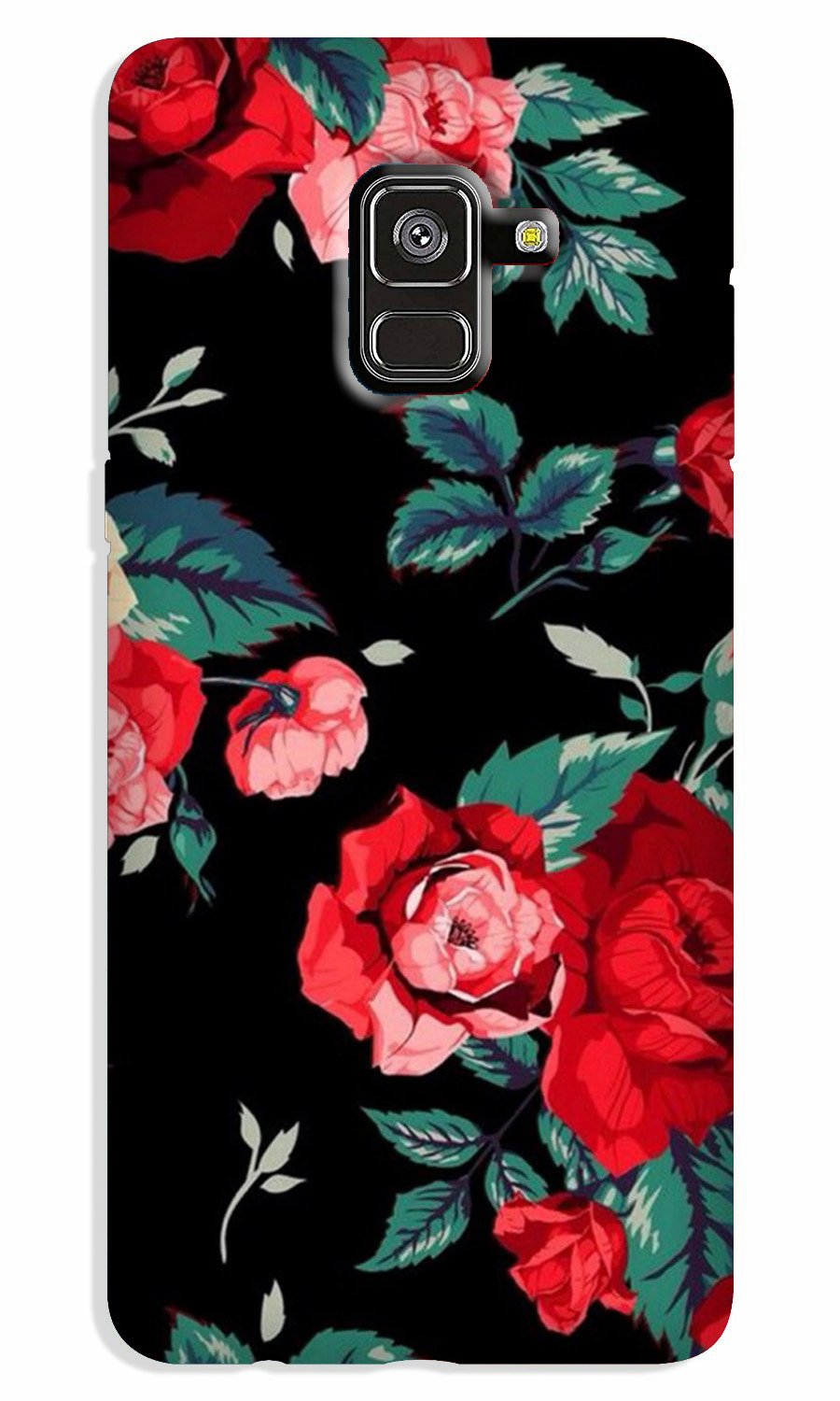 Red Rose2 Case for Galaxy A8 Plus