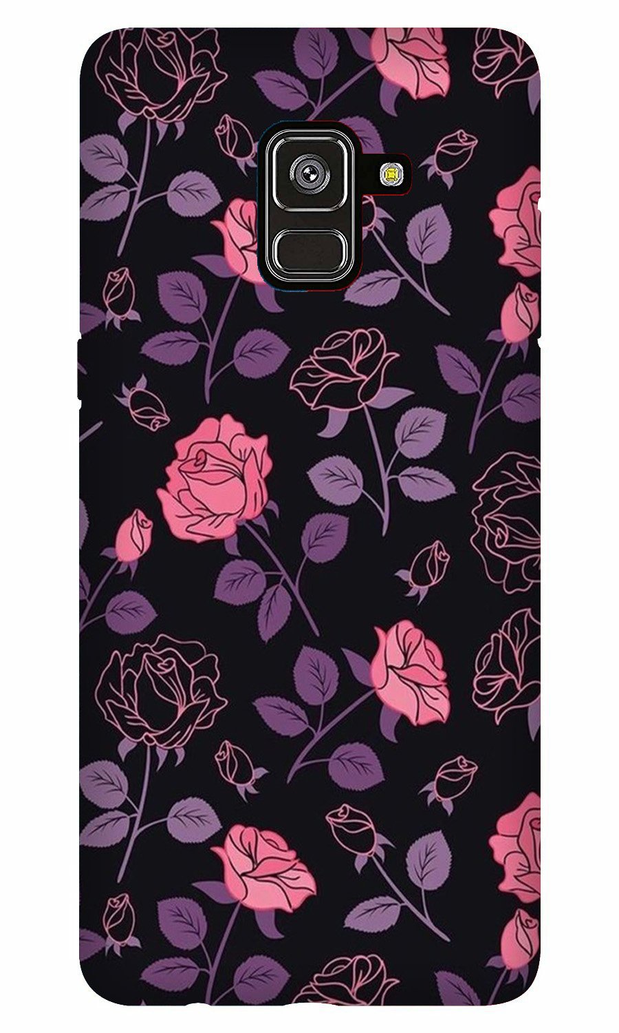 Rose Pattern Case for Galaxy A8 Plus