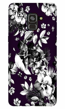 white flowers Case for Galaxy A8 Plus