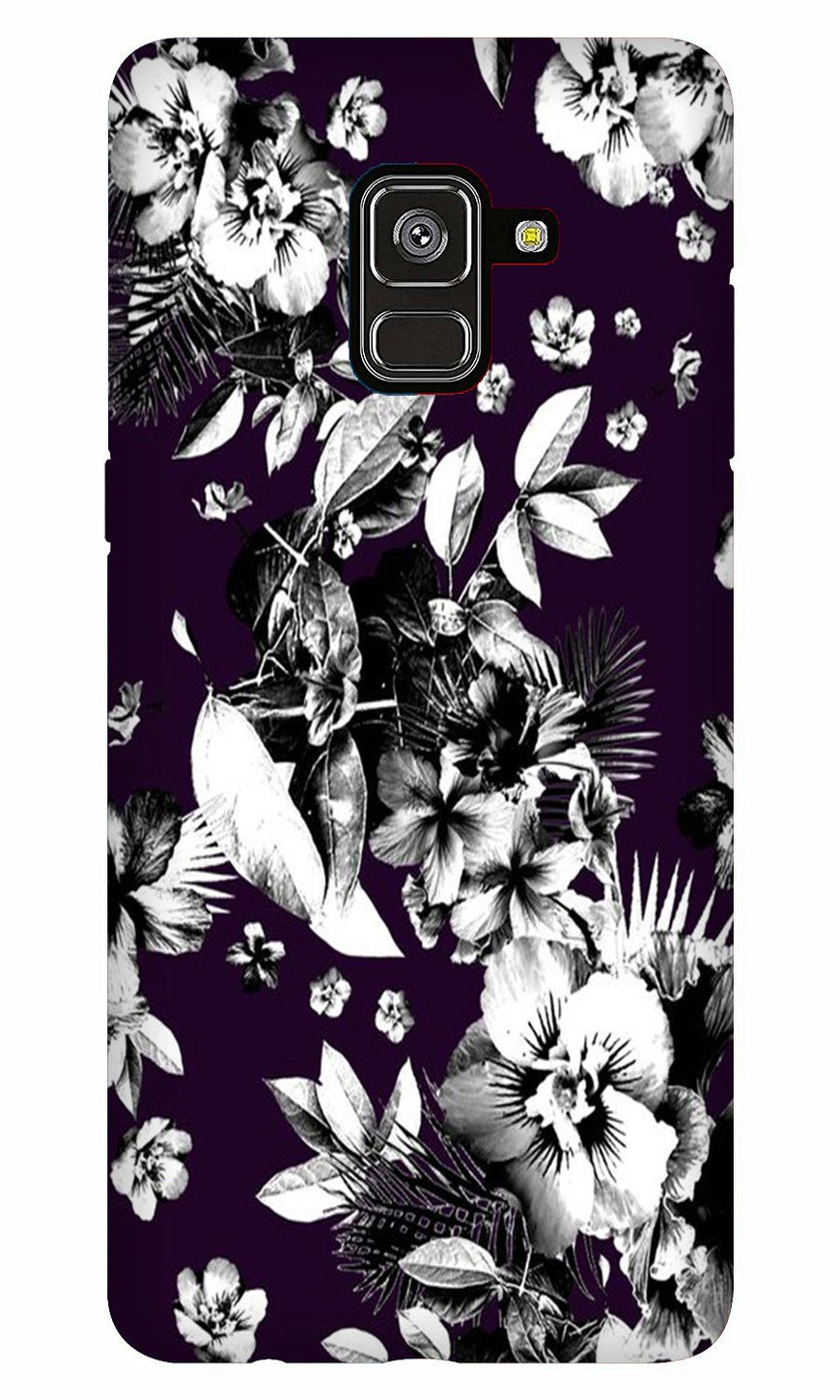 white flowers Case for Galaxy A8 Plus