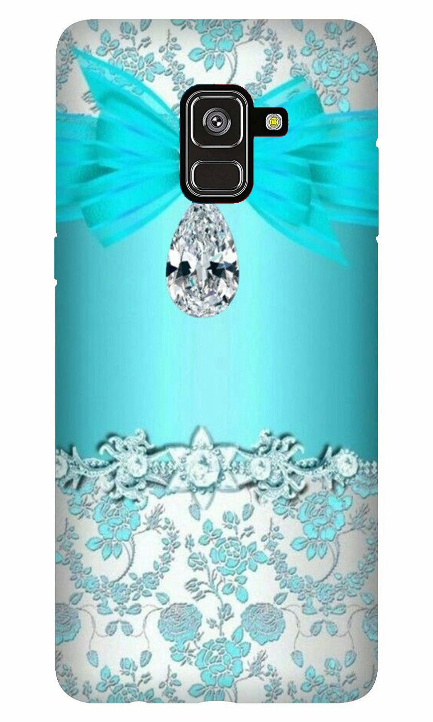 Shinny Blue Background Case for Galaxy A8 Plus