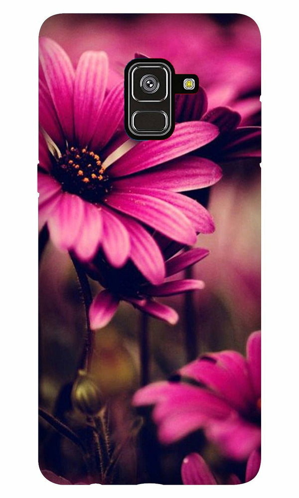 Purple Daisy Case for Galaxy A8 Plus