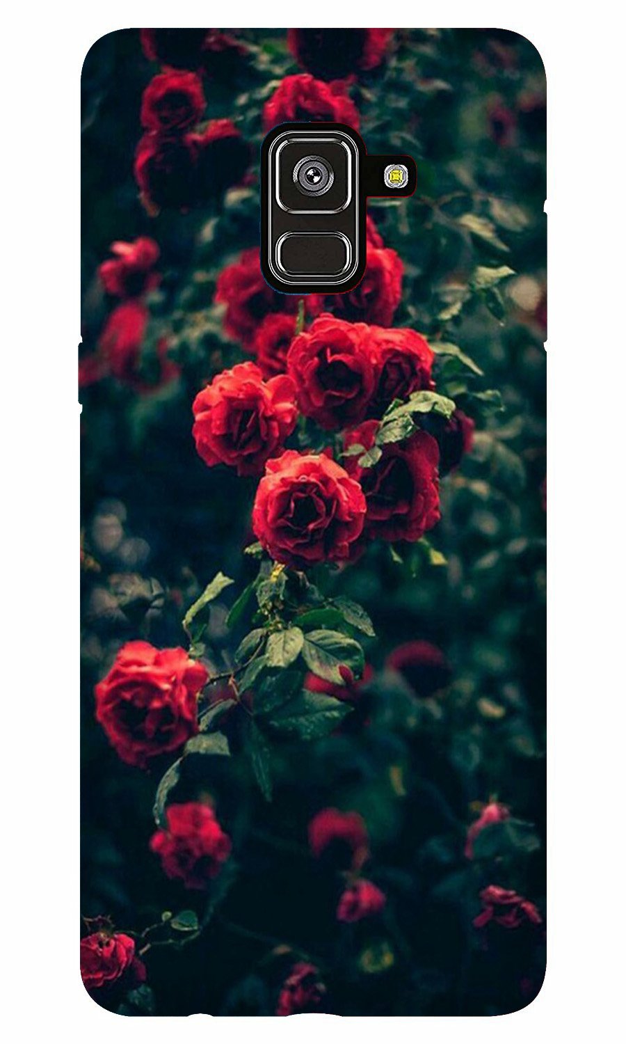 Red Rose Case for Galaxy A8 Plus
