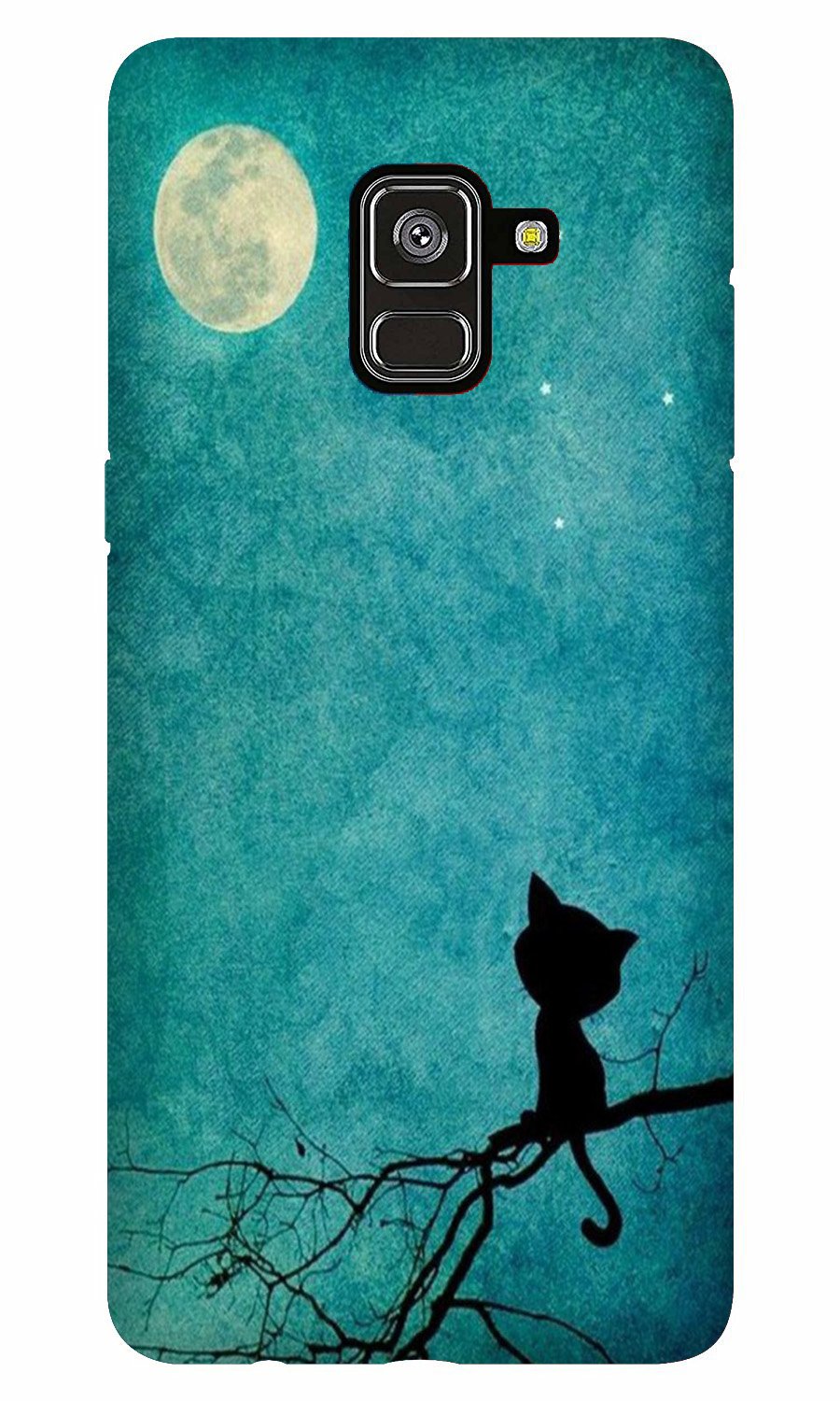Moon cat Case for Galaxy A8 Plus