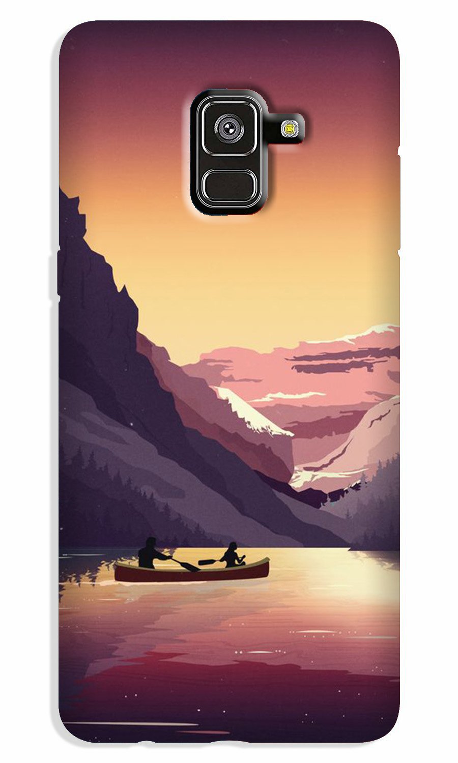 Mountains Boat Case for Galaxy A5 (2018) (Design - 181)