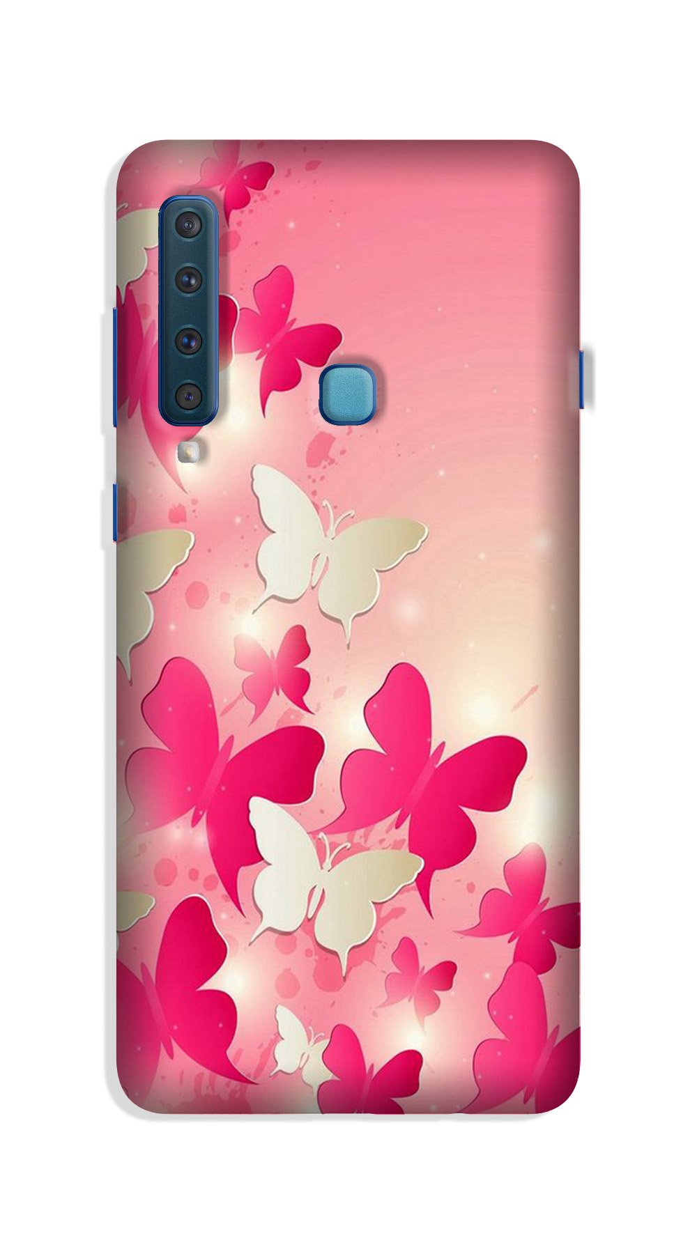 White Pick Butterflies Case for Galaxy A9 (2018)