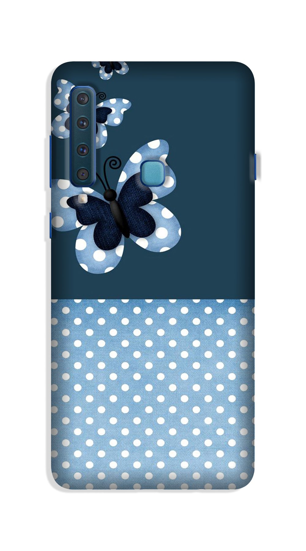 White dots Butterfly Case for Galaxy A9 (2018)