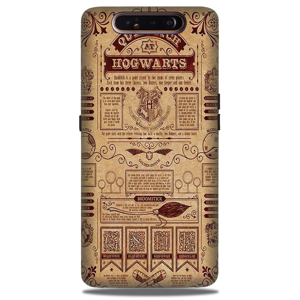 Hogwarts Mobile Back Case for Samsung Galaxy A80  (Design - 304)