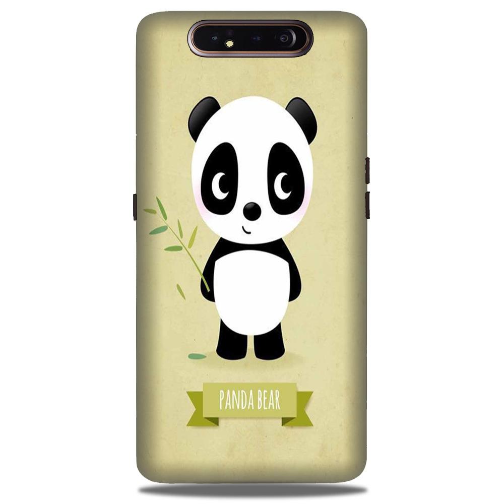 Panda Bear Mobile Back Case for Samsung Galaxy A80(Design - 317)