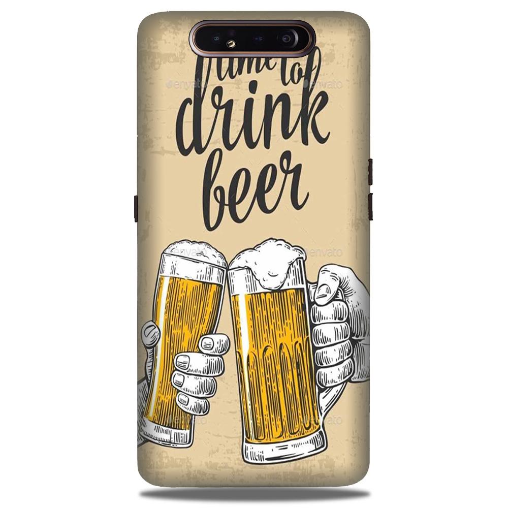 Drink Beer Mobile Back Case for Samsung Galaxy A80  (Design - 328)