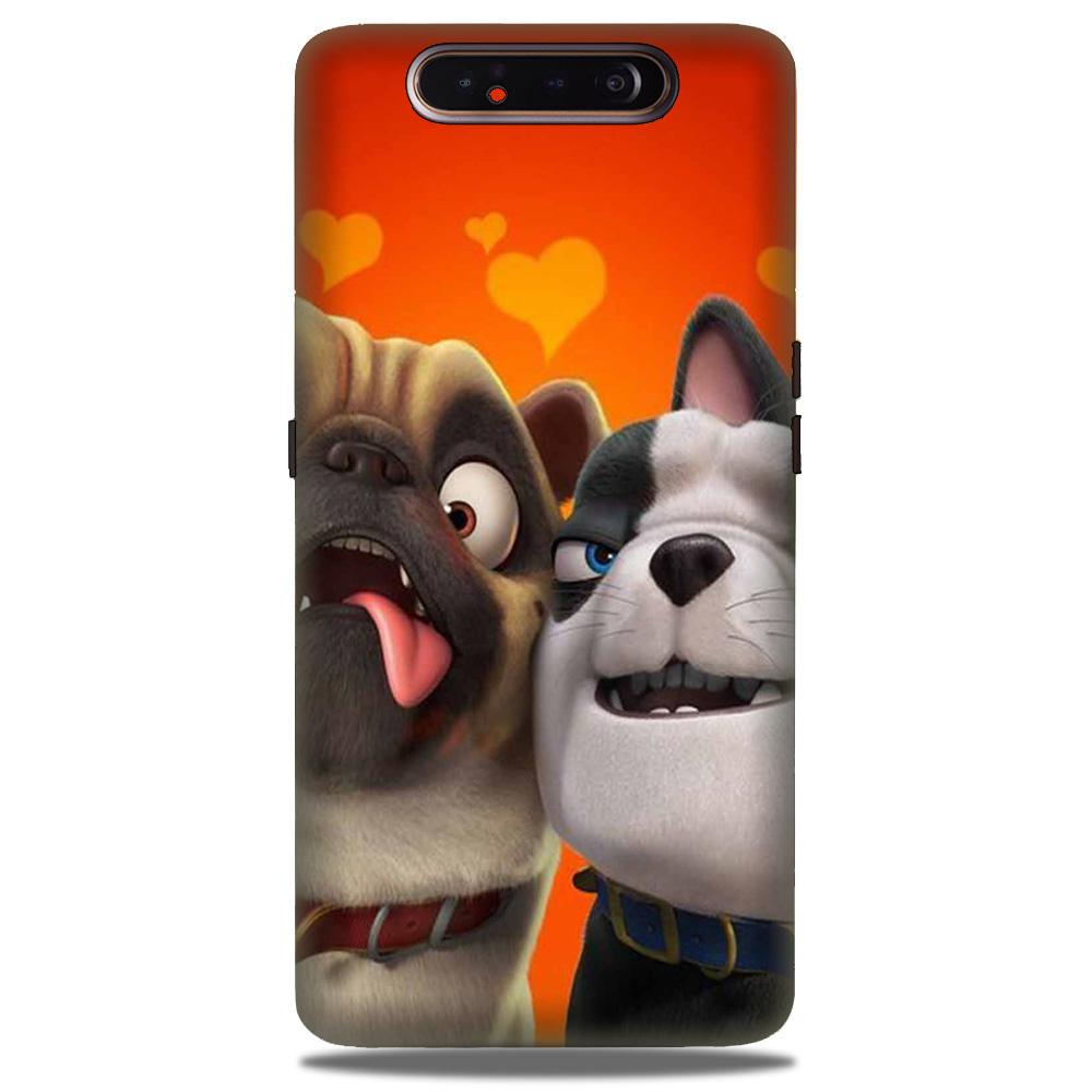 Dog Puppy Mobile Back Case for Samsung Galaxy A80  (Design - 350)