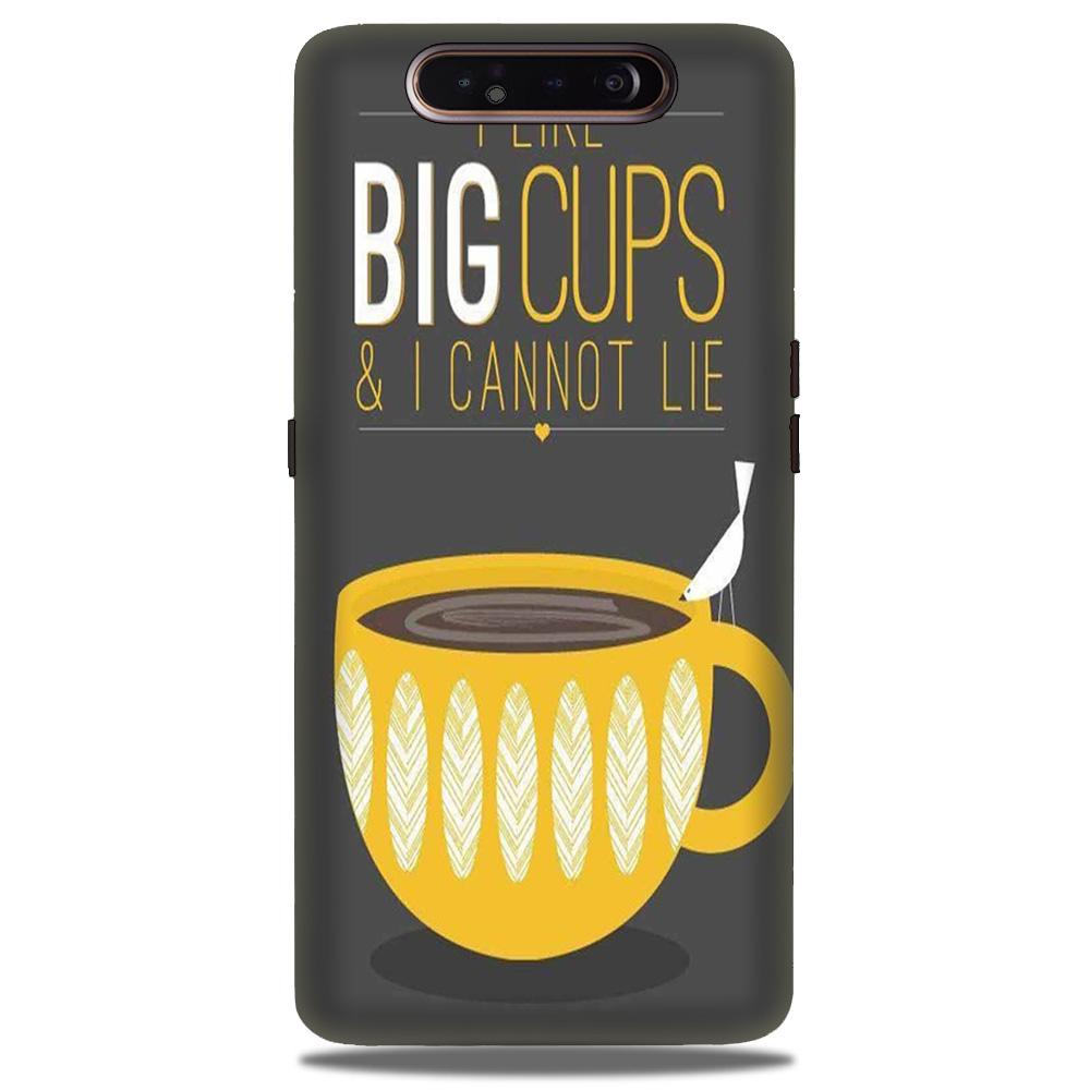 Big Cups Coffee Mobile Back Case for Samsung Galaxy A80  (Design - 352)