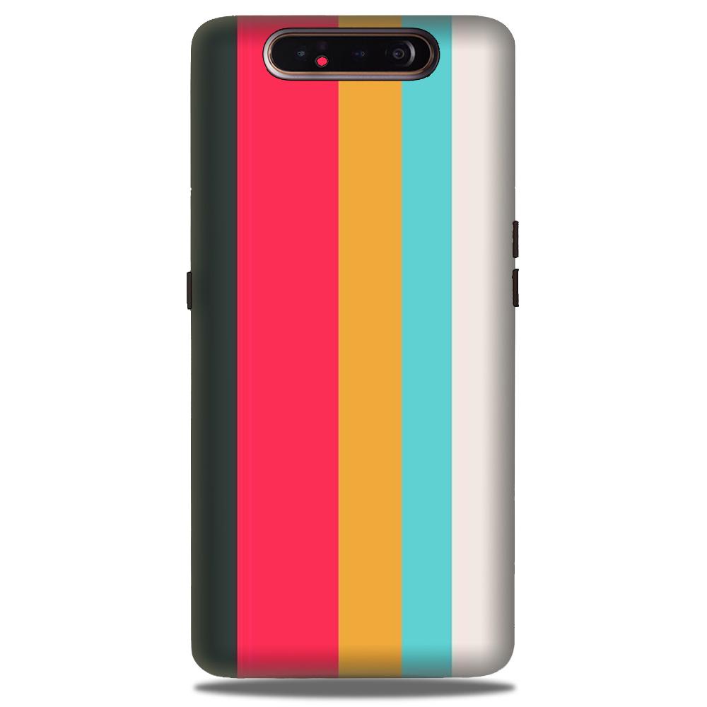 Color Pattern Mobile Back Case for Samsung Galaxy A80  (Design - 369)