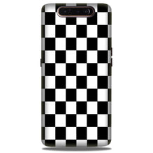 Black White Boxes Mobile Back Case for Samsung Galaxy A90  (Design - 372)