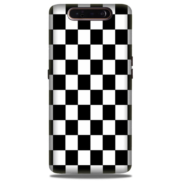 Black White Boxes Mobile Back Case for Samsung Galaxy A90  (Design - 372)