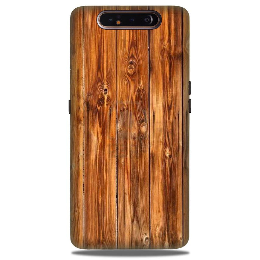 Wooden Texture Mobile Back Case for Samsung Galaxy A80  (Design - 376)