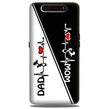 Love Mom Dad Mobile Back Case for Samsung Galaxy A90  (Design - 385)