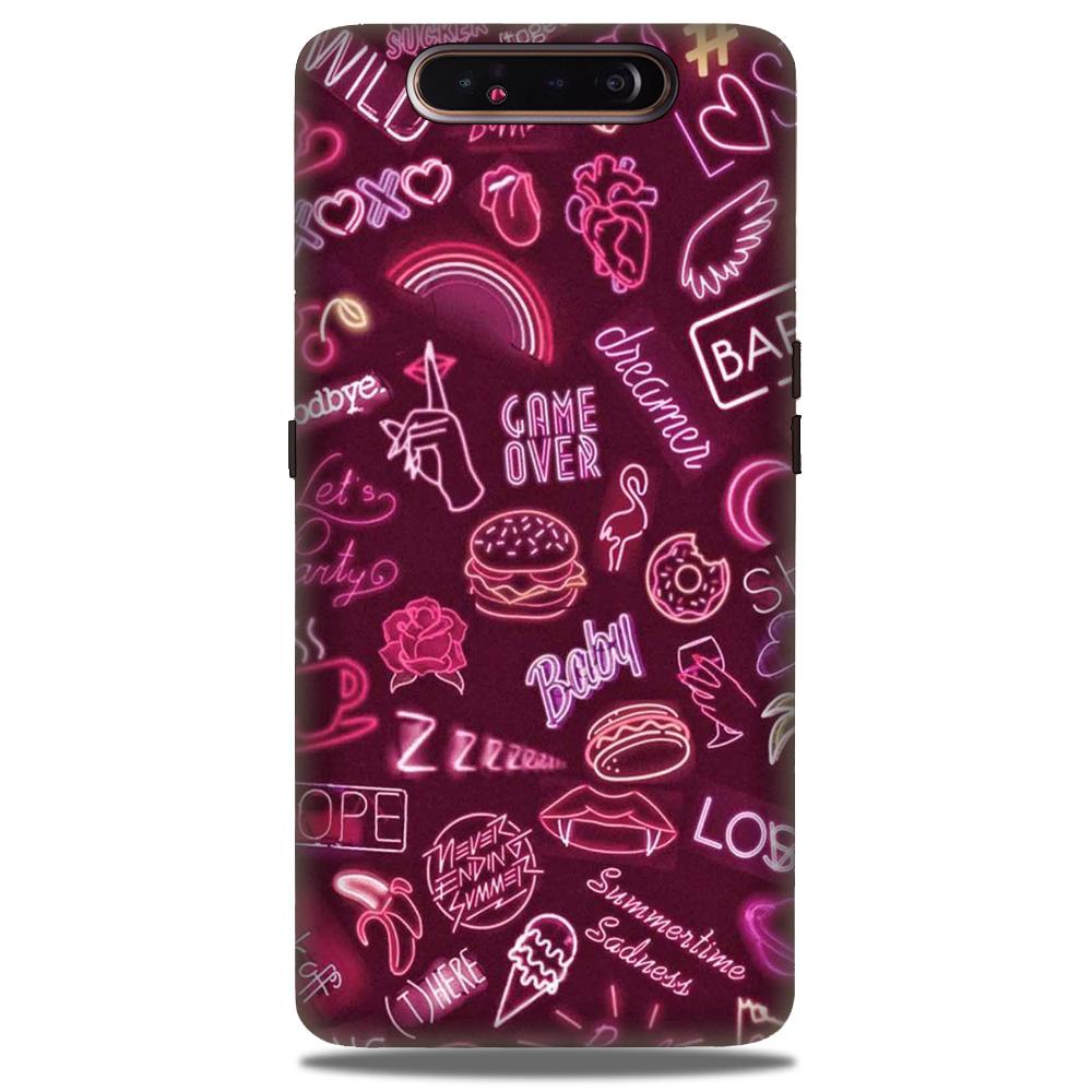 Party Theme Mobile Back Case for Samsung Galaxy A80  (Design - 392)