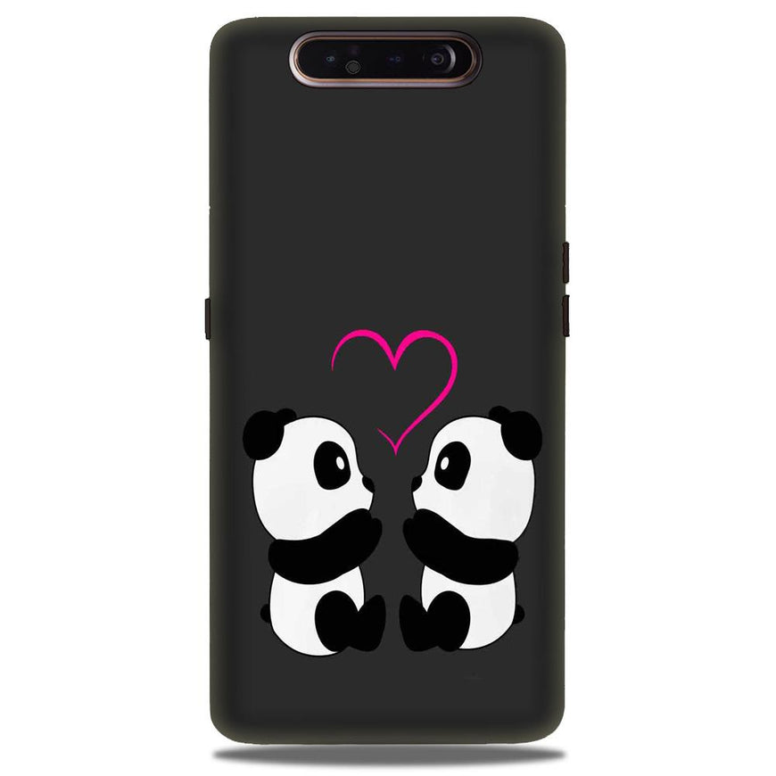 Panda Love Mobile Back Case for Samsung Galaxy A90  (Design - 398)
