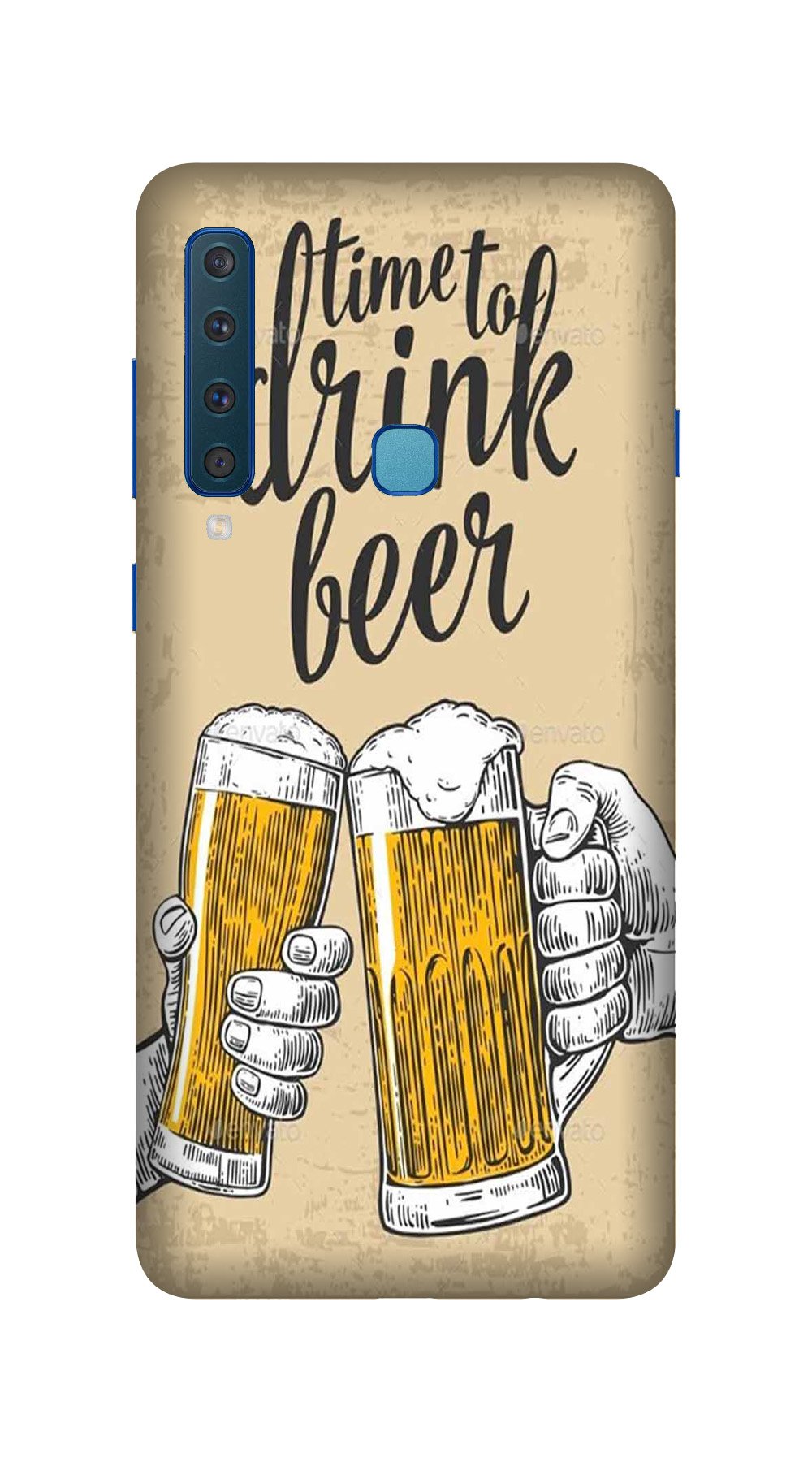 Drink Beer Mobile Back Case for Galaxy A9 2018 (Design - 328)