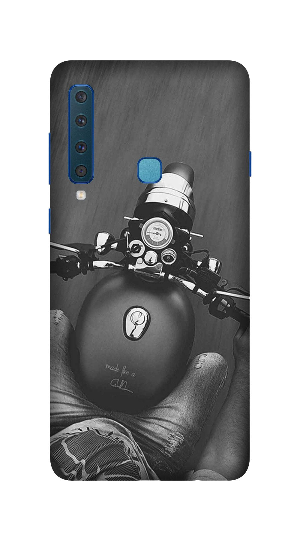 Royal Enfield Mobile Back Case for Galaxy A9 2018   (Design - 382)