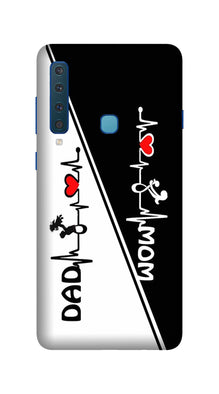 Love Mom Dad Mobile Back Case for Galaxy A9 2018   (Design - 385)