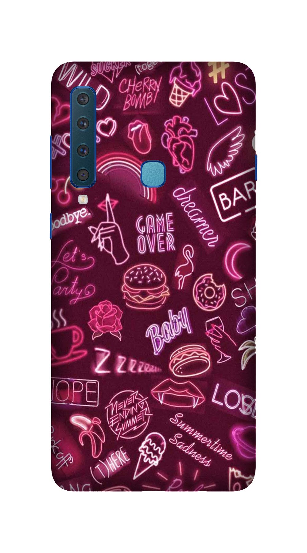 Party Theme Mobile Back Case for Galaxy A9 2018   (Design - 392)