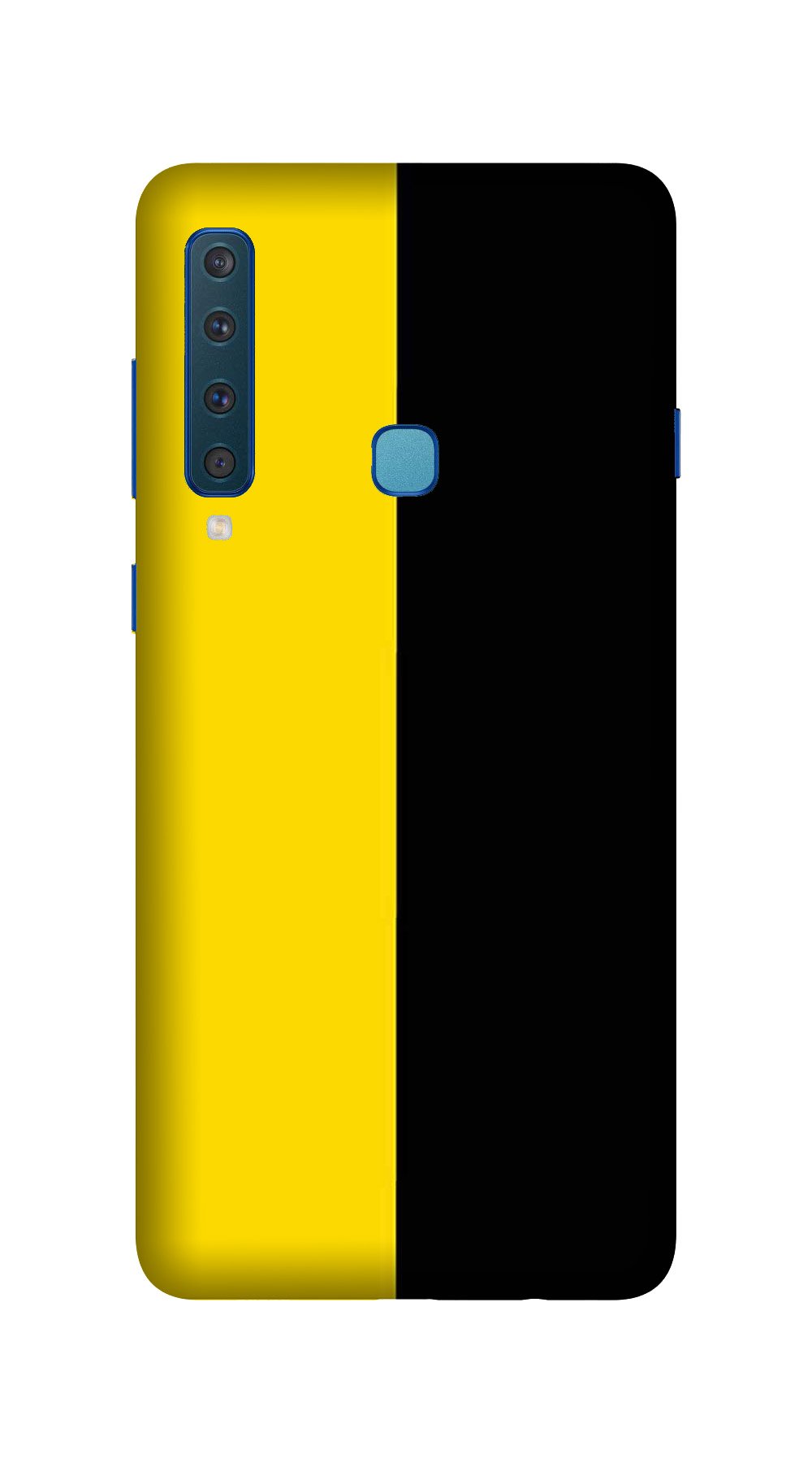 Black Yellow Pattern Mobile Back Case for Galaxy A9 2018   (Design - 397)