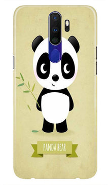 Panda Bear Mobile Back Case for Oppo A9 2020  (Design - 317)
