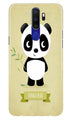 Panda Bear Mobile Back Case for Oppo A5 2020  (Design - 317)
