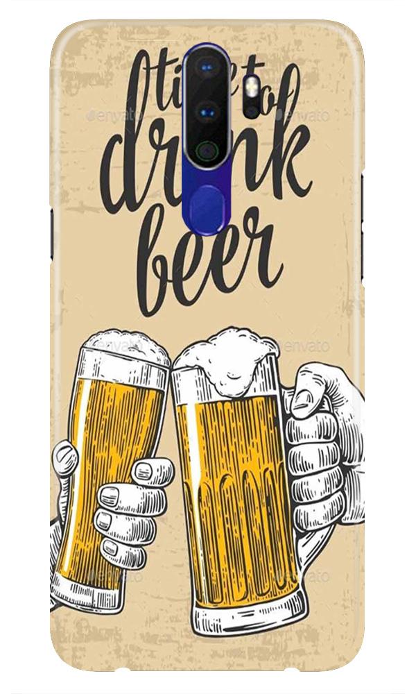 Drink Beer Mobile Back Case for Oppo A9 2020  (Design - 328)