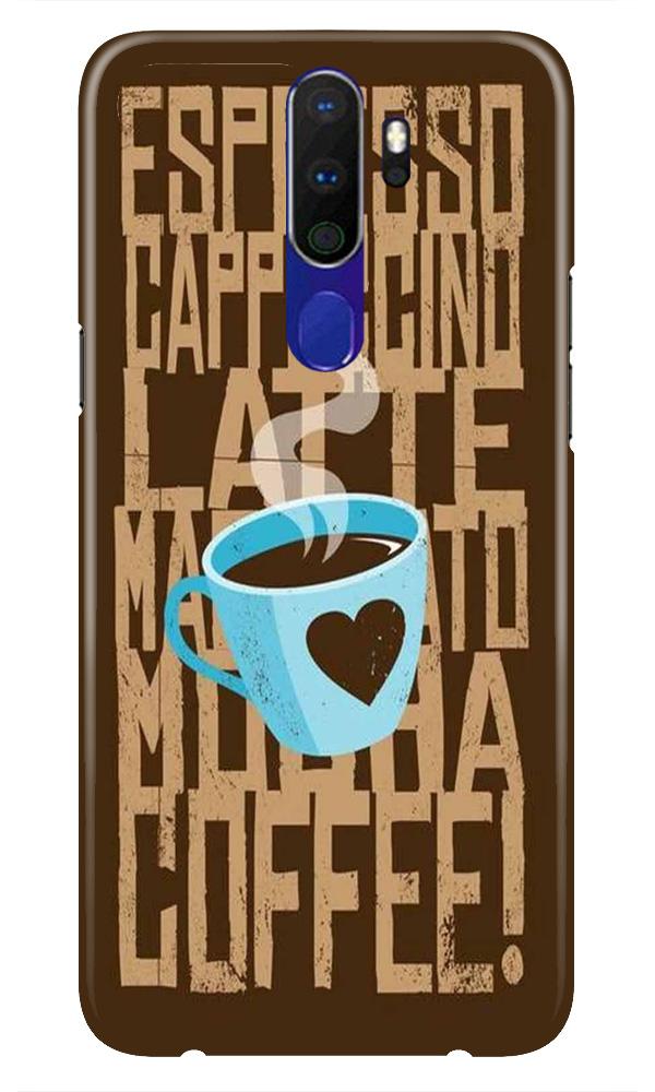 Love Coffee Mobile Back Case for Oppo A5 2020(Design - 351)