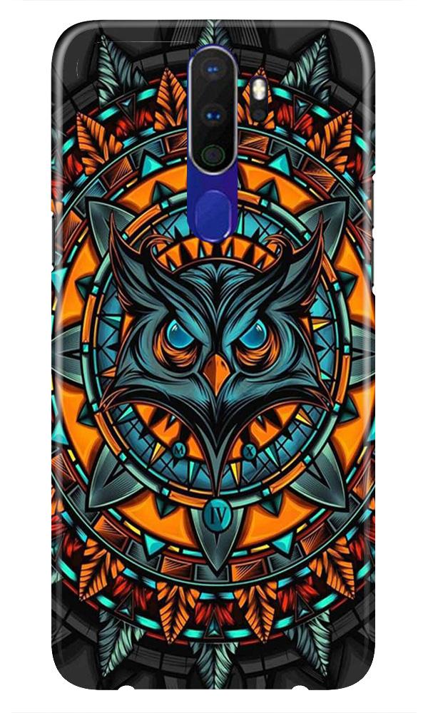Owl Mobile Back Case for Oppo A5 2020  (Design - 360)