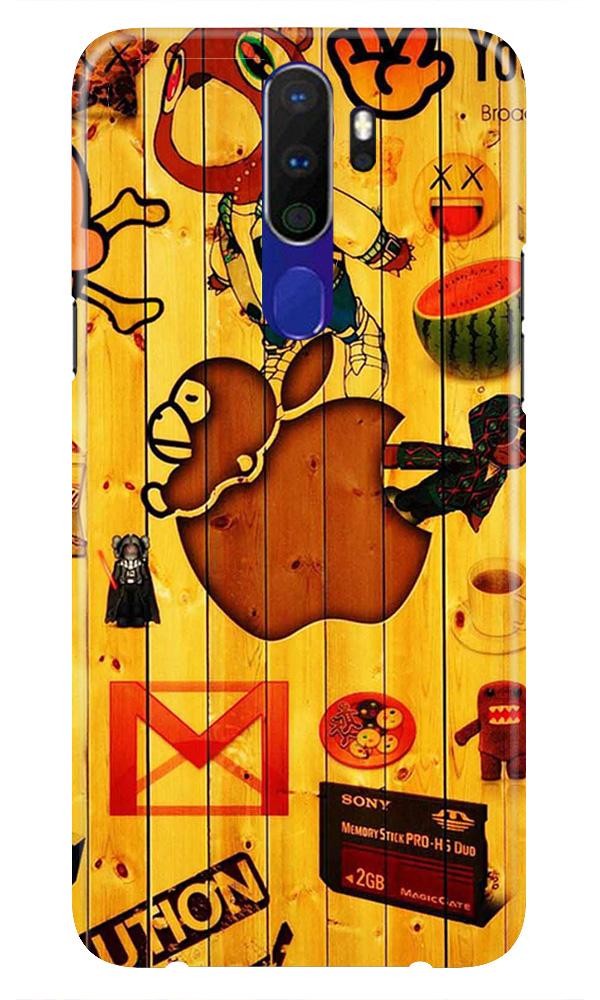 Wooden Texture Mobile Back Case for Oppo A9 2020  (Design - 367)