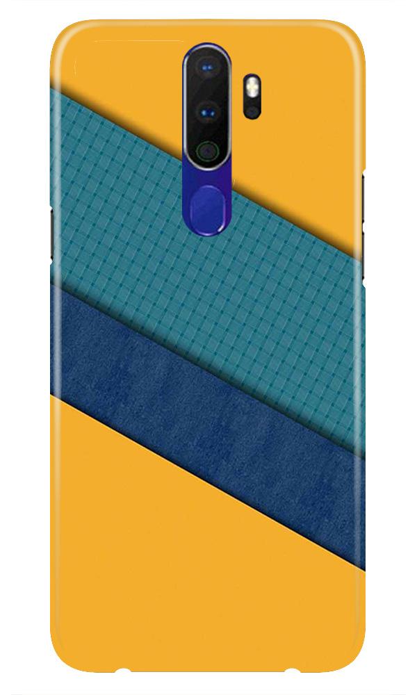 Diagonal Pattern Mobile Back Case for Oppo A9 2020  (Design - 370)