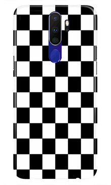 Black White Boxes Mobile Back Case for Oppo A9 2020  (Design - 372)