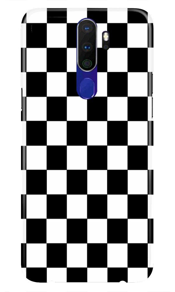 Black White Boxes Mobile Back Case for Oppo A9 2020  (Design - 372)