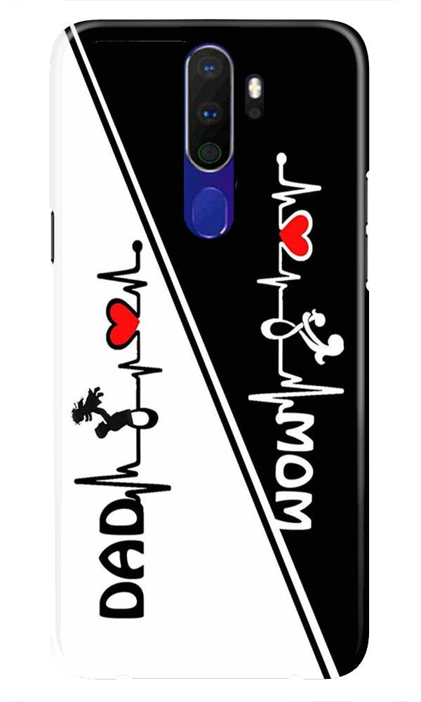 Love Mom Dad Mobile Back Case for Oppo A5 2020  (Design - 385)