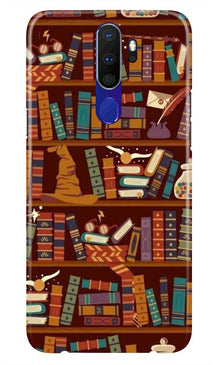 Book Shelf Mobile Back Case for Oppo A5 2020  (Design - 390)
