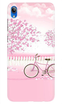 Pink Flowers Cycle Mobile Back Case for Asus Zenfone Lite L1  (Design - 102)