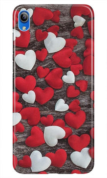 Red White Hearts Mobile Back Case for Asus Zenfone Lite L1  (Design - 105)