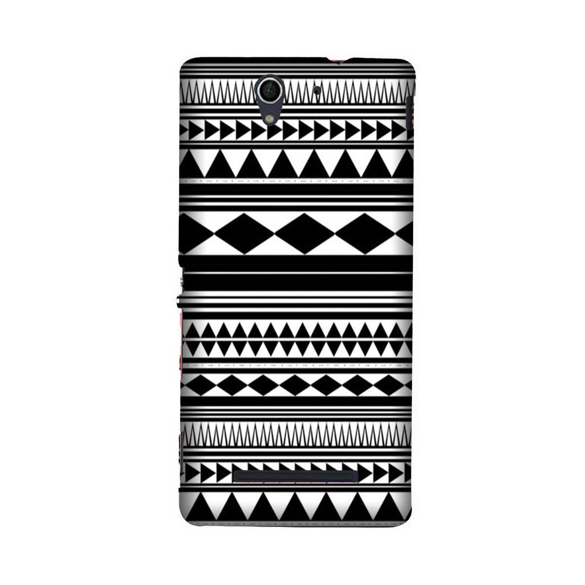 Black white Pattern Case for Sony C3