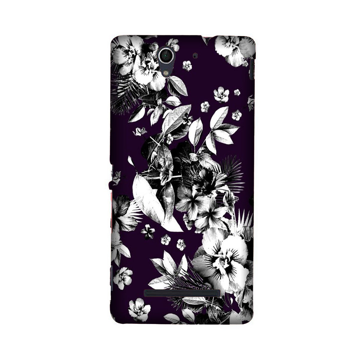 white flowers Case for Sony C3