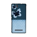 White dots Butterfly Case for Sony C3