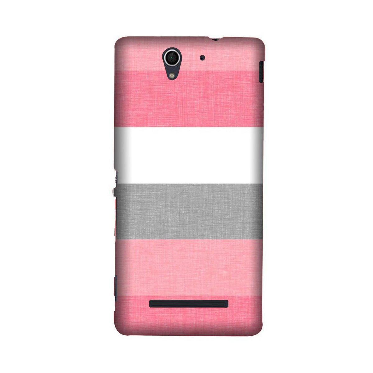 Pink white pattern Case for Sony C3