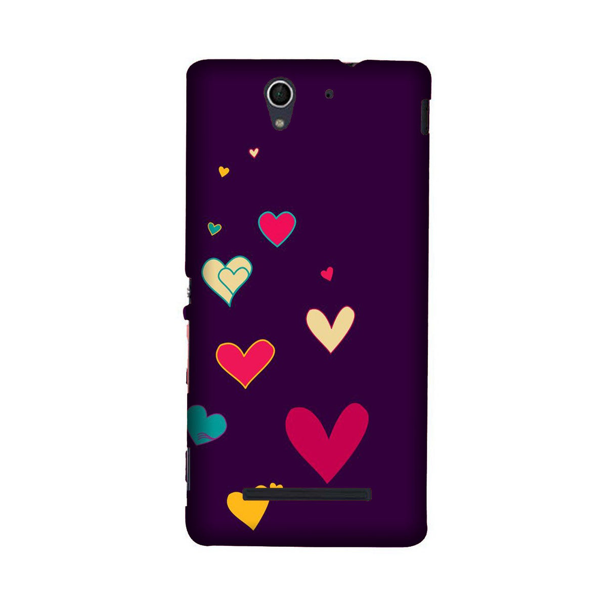 Purple Background Case for Sony C3  (Design - 107)