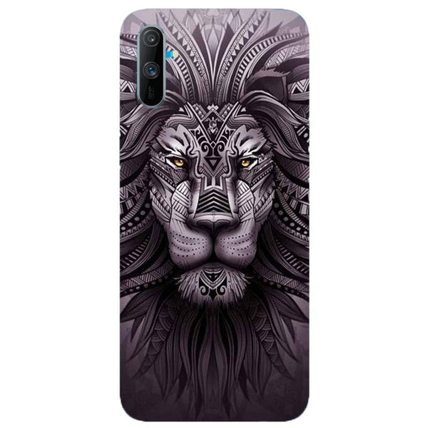 Lion Mobile Back Case for Realme C3  (Design - 315)