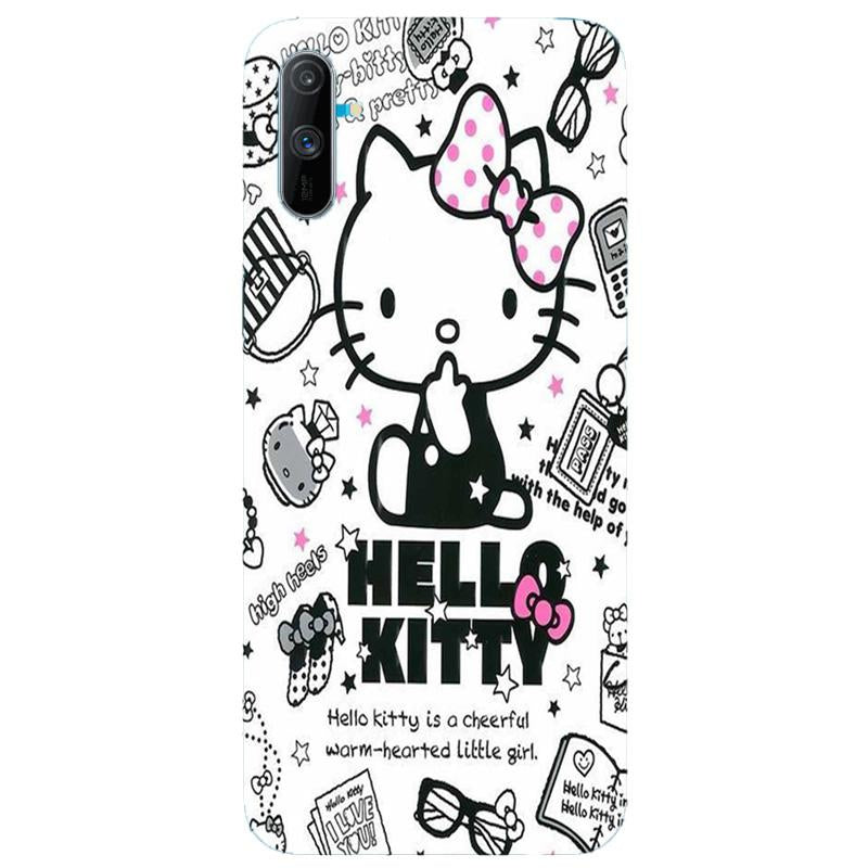 Hello Kitty Mobile Back Case for Realme C3  (Design - 361)