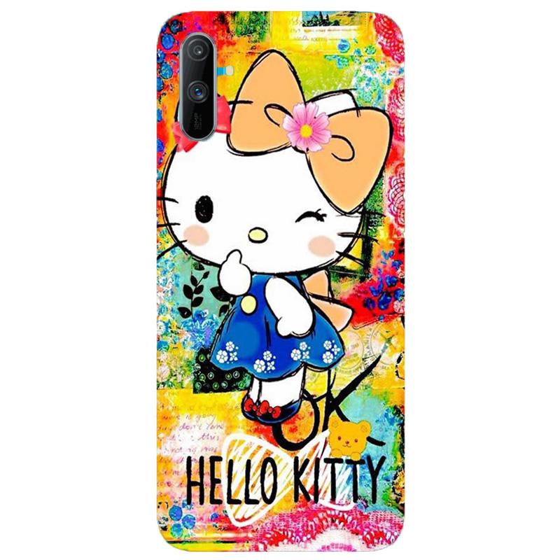 Hello Kitty Mobile Back Case for Realme C3  (Design - 362)